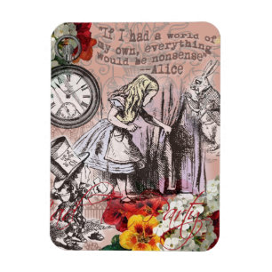 Alice nonsense curtain wonderland magnet