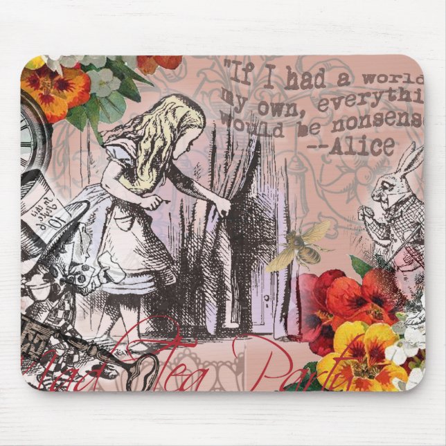 Alice nonsense curtain wonderland mouse pad (Front)