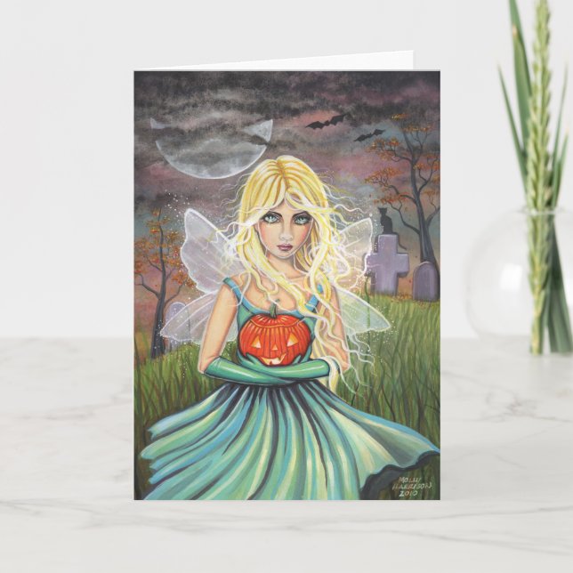 Alice on Halloween Fairy Card by Molly Harrison (Front)