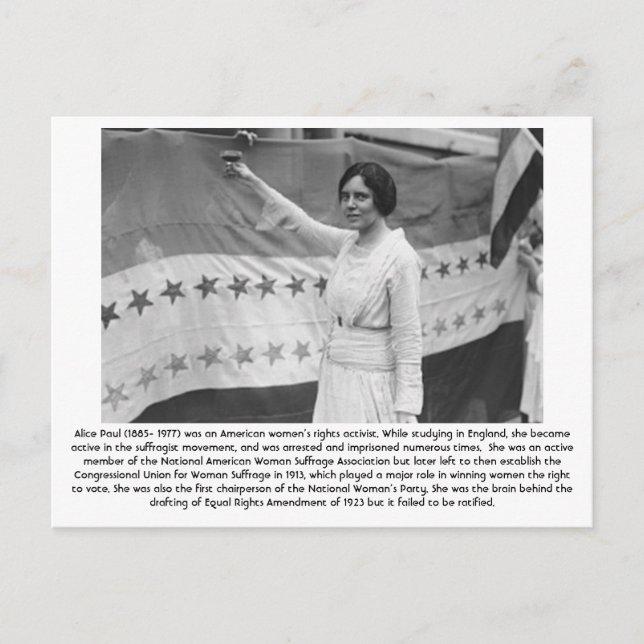 Alice Paul - Feminist Postcard (Front)