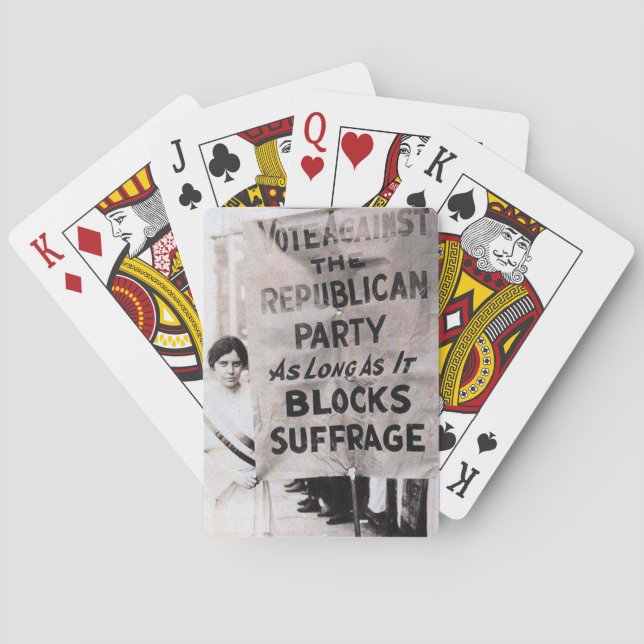 Alice Paul Protesting Playing Cards (Back)