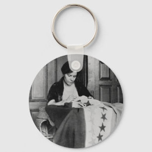 Alice Paul, Sewing Suffrage Flag, 1910s Keychain