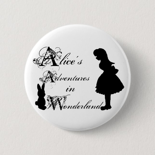 Alice Pin. 2 Inch Round Button (Front)