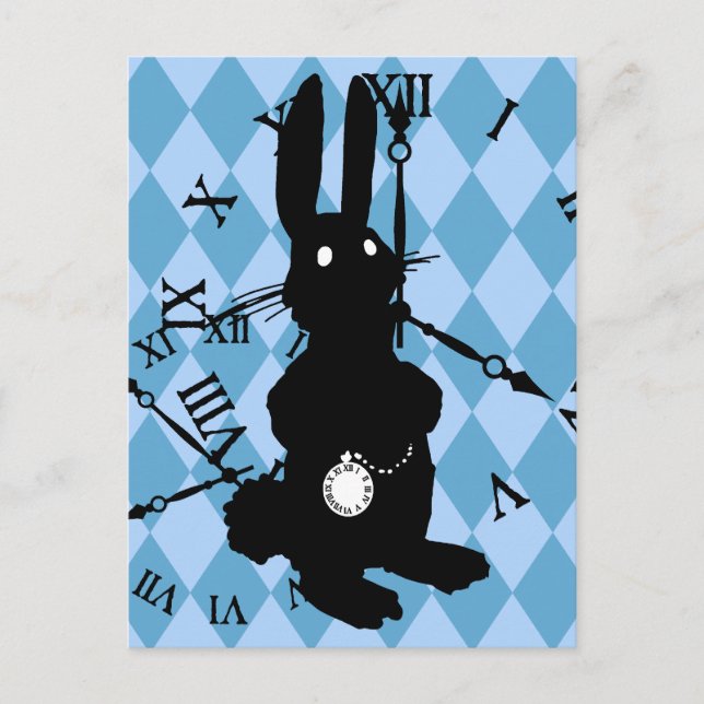 Alice Rabbit Late Postcard (Front)