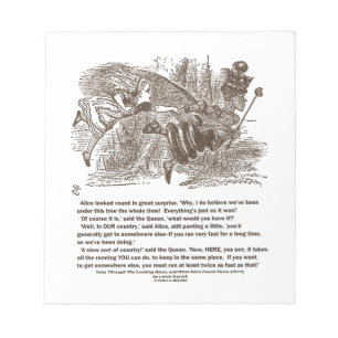 Alice Red Queen Running To Stay In Same Place Notepad