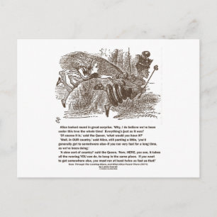 Alice Red Queen Running To Stay In Same Place Postcard