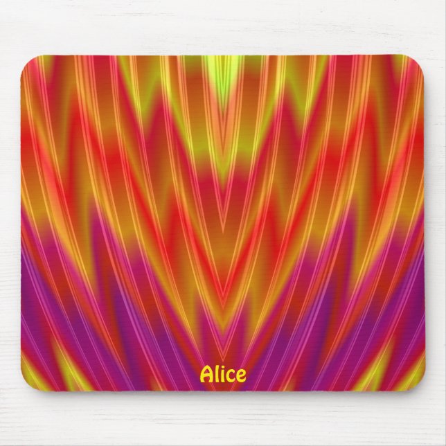 ALICE ~ Red, Yellow and Purple Mouse Pad  (Front)