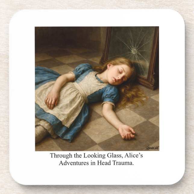 Alice’s Adventures in Head Trauma  Coaster (Front)
