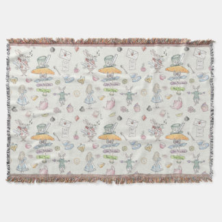Alice’s Tea Party Throw Blanket