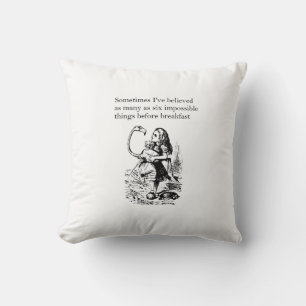 Alice, Six Impossible Things Throw Pillow