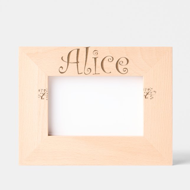 "Alice" Standing Photo Frame – Newborn Gift (Front)