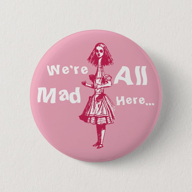 Alice Stretched in Wonderland 2 Inch Round Button (Front)