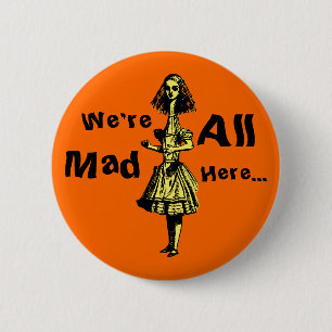 Alice Stretched in Wonderland 2 Inch Round Button