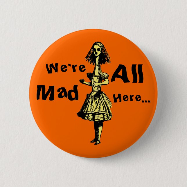 Alice Stretched in Wonderland 2 Inch Round Button (Front)