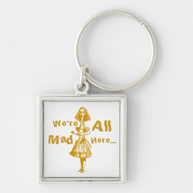 Alice Stretched in Wonderland Keychain (Front)