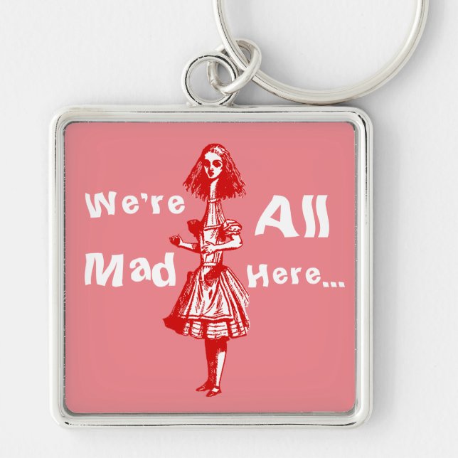 Alice Stretched in Wonderland Keychain (Front)