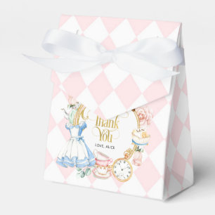 Alice tea party wonderland birthday purple favor b box