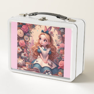 Alice Tea Time Metal Lunch Box