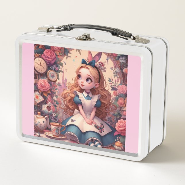 Alice Tea Time Metal Lunch Box (Front)