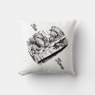 Alice Tea Time Throw Pillow