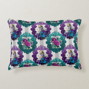 Alice Teal and Purple Accent Pillow
