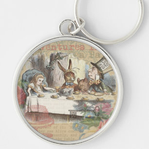 Alice Teaparty Wonderland Artwork Classic Keychain