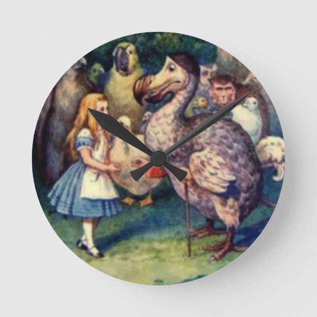 Alice & the Dodo Colour Wall Clock (Front)