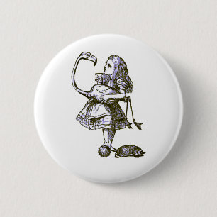 Alice & the Flamingo 2 Inch Round Button