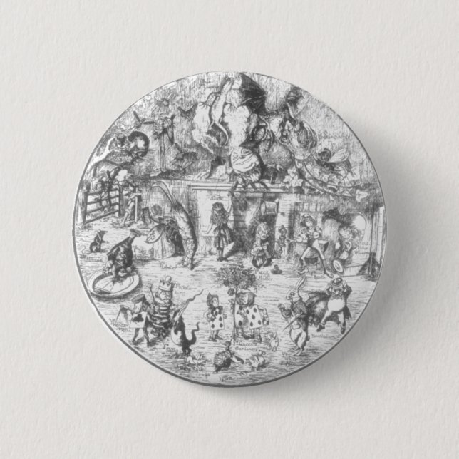 Alice & the Gang 2 Inch Round Button (Front)