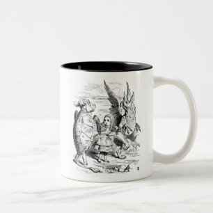 Alice, the Gryphon and the Mock Turtle Dance Two-Tone Coffee Mug