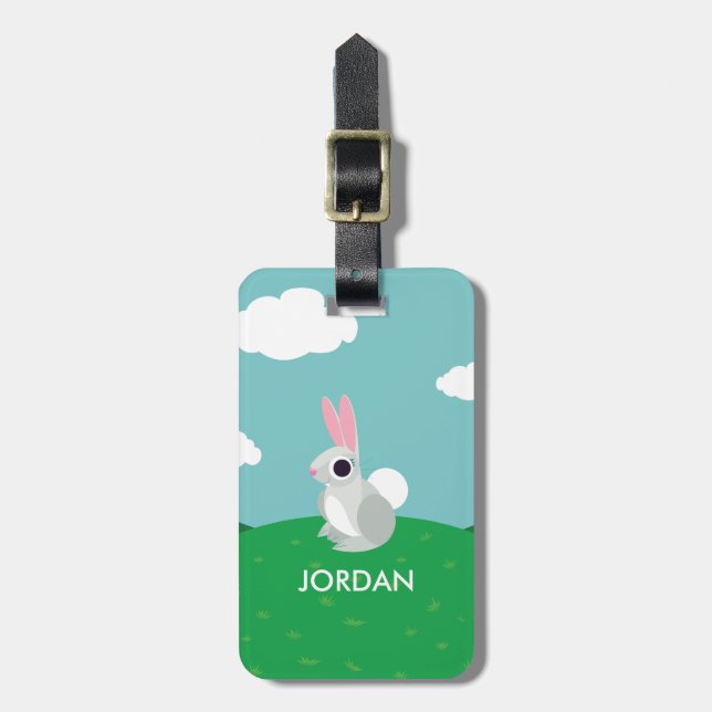 Alice the Rabbit Luggage Tag (Front Vertical)