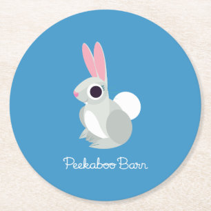Alice the Rabbit Round Paper Coaster