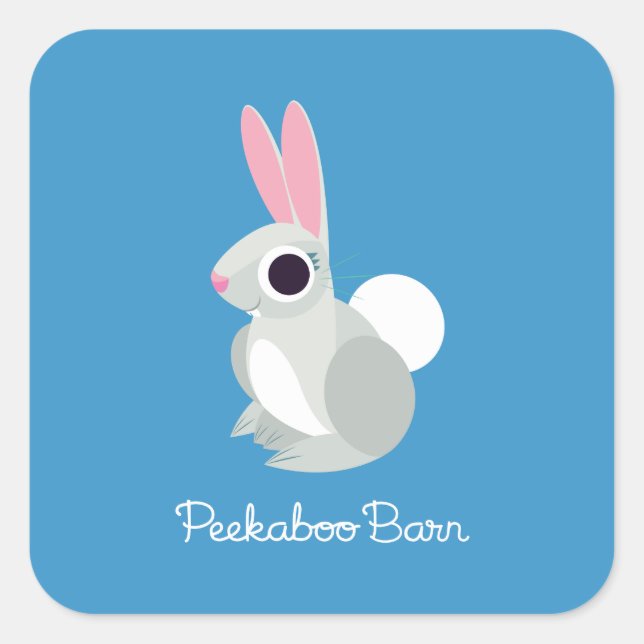 Alice the Rabbit Square Sticker (Front)