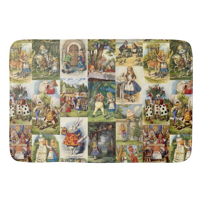 Alice through the Looking Glass bath matt Bath Mat (Front)