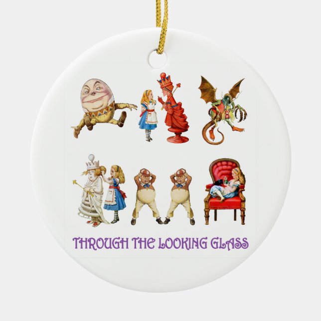Alice Through the Looking Glass Ceramic Ornament (Front)