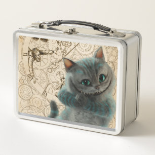 Alice Thru the Looking Glass   Cheshire Cat Grin Metal Lunch Box