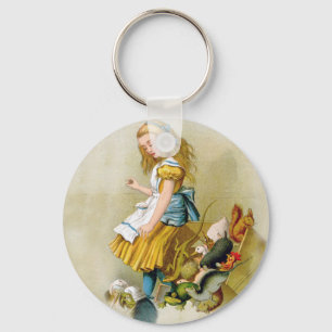 Alice Tips Over Jury Box In Knave of Hearts Trial Keychain