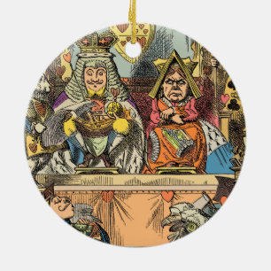 Alice Trial of the Knave of Hearts Vintage  Ceramic Ornament