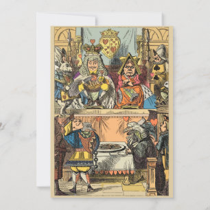 Alice Trial of the Knave of Hearts Vintage  Invitation