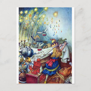 Alice Upsets the Table Postcard