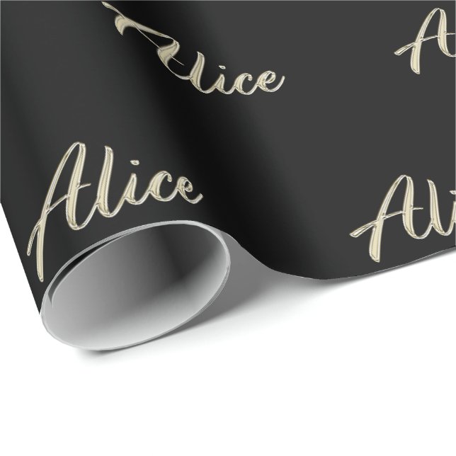 Alice white gold gift wrapping paper (Roll Corner)