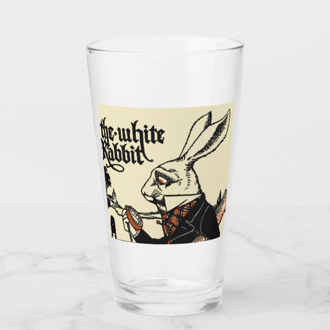 Alice White Rabbit Classic Wonderland  Glass (Front)