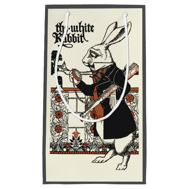 Alice White Rabbit Classic Wonderland  Small Gift Bag (Front)