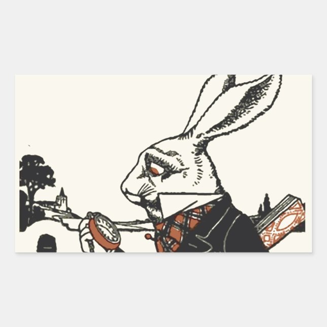 Alice White Rabbit Classic Wonderland  Sticker (Front)