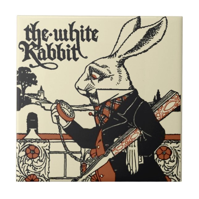 Alice White Rabbit Classic Wonderland  Tile (Front)