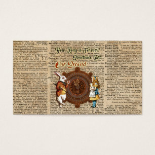 Alice & White Rabbit Vintage Dictionary Art Quote