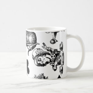 Alice White Rabbit Wonderland Cheshire Cat Coffee Mug