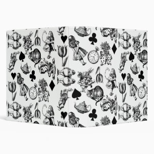 Alice White Rabbit Wonderland Classic Binder