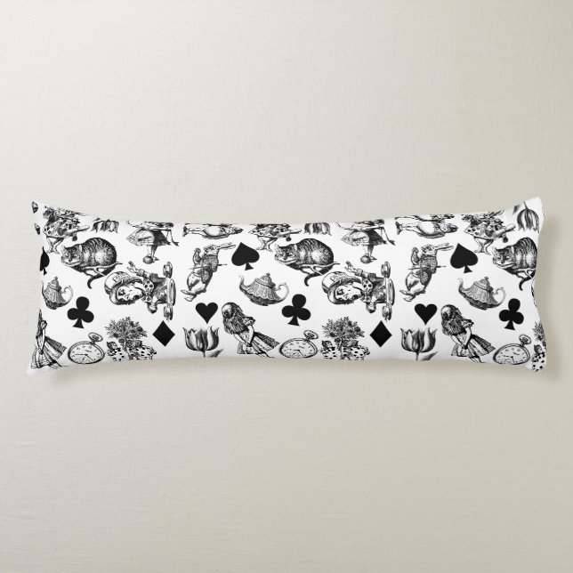 Alice White Rabbit Wonderland Classic Body Pillow (Front)