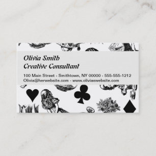 Alice White Rabbit Wonderland Classic Business Card